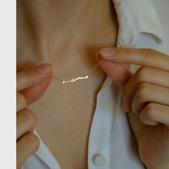 JewelbyEllie Jewelry - Chic Silver&Gold 'Mama' Necklace